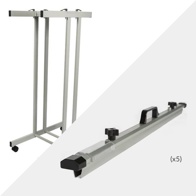 Draftex A0 Plan Trolley (10 Clamp Capacity) and 5x Draftex A0 Plan Clamps ( PFP7 )